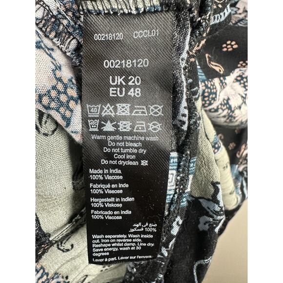 Aveology City Chic Patch Print Floral Maxi Dress Plus Size 20 Boho Peasant Folk - Picture 7 of 13